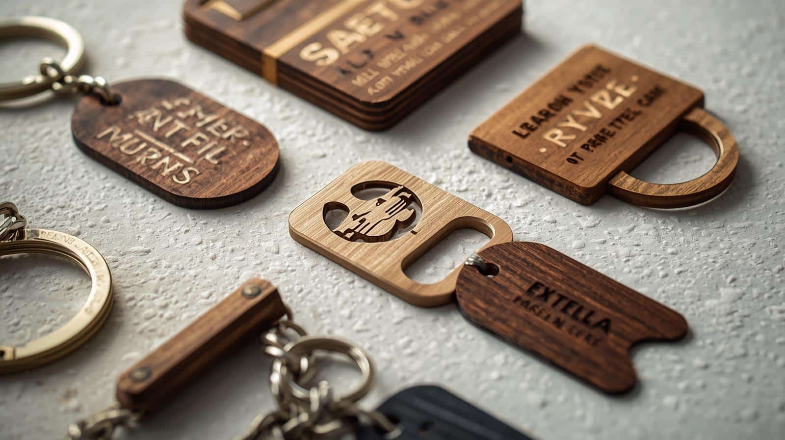 Schlüsselanhänger aus Holz